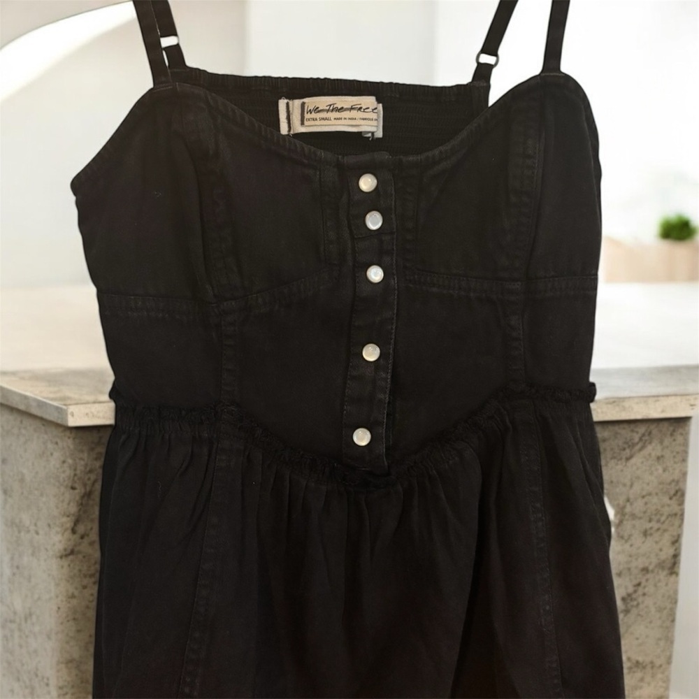 Free People, We The Free Reworked soft denim Top NWOT - Picture 6 of 7